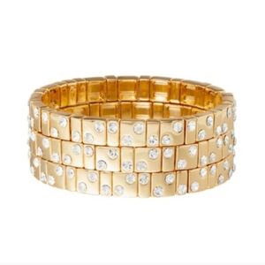 Roxanne Assoulin Twinkle Twinkle Bracelets in Gold Set Of 3